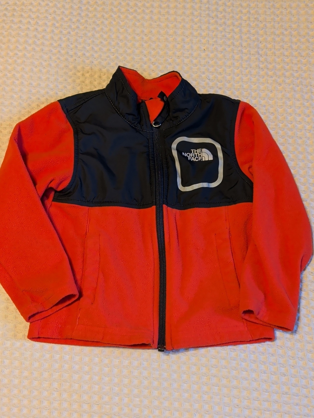The North Face Kids Red and Black Fleece Jacket